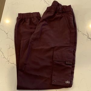 Brand new size M alo joggers, eggplant color.